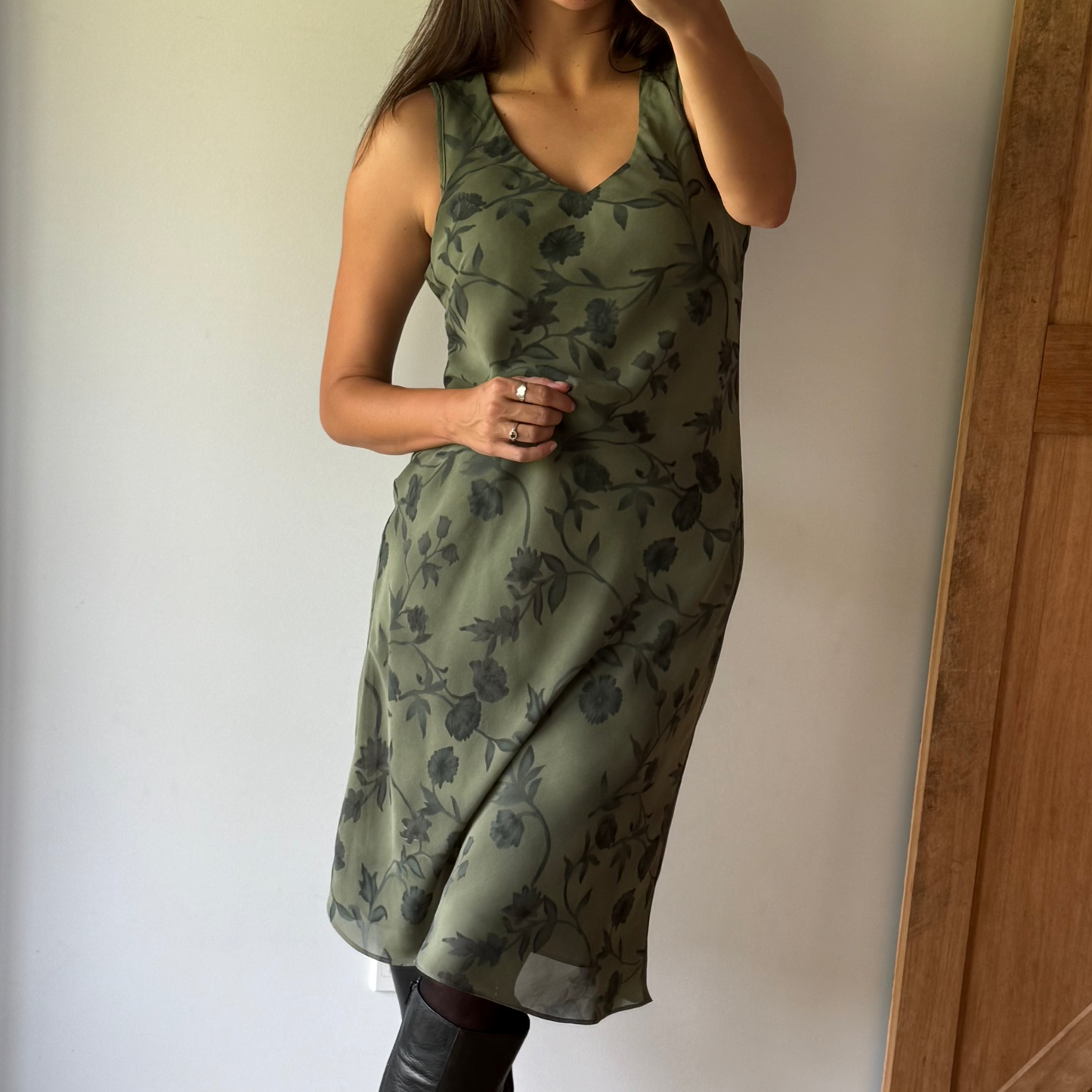 Vintage Staxs midi dress, made in Aotearoa