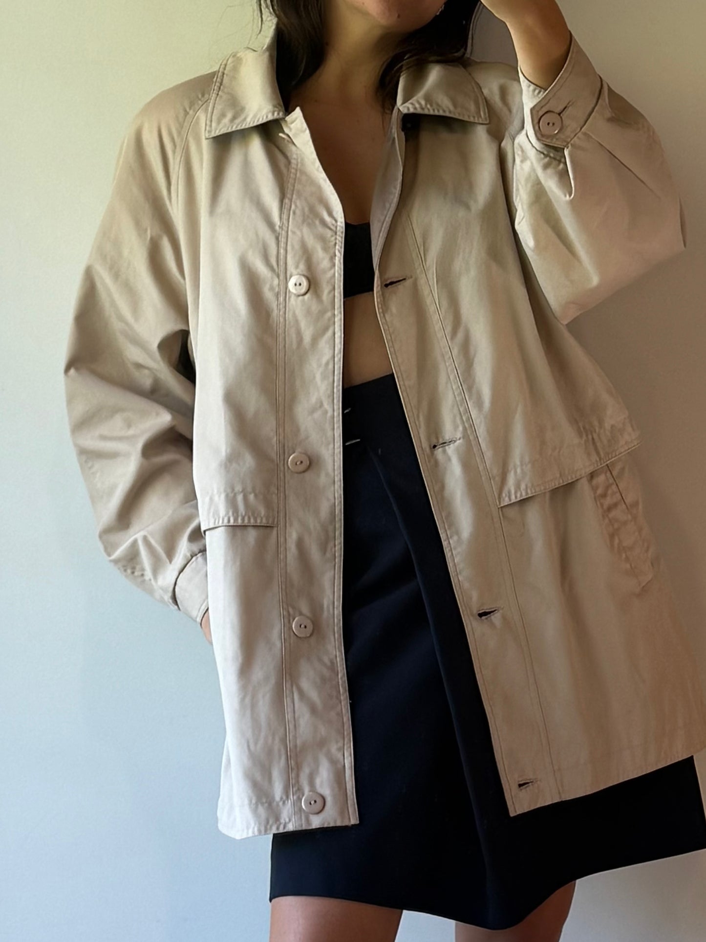 Vintage jacket with removable hood