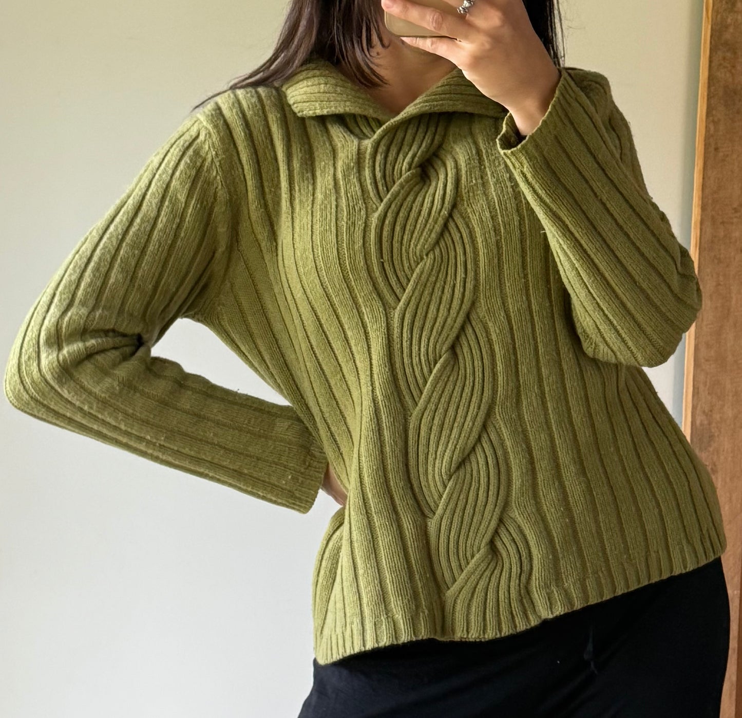 90s style wool blend jumper