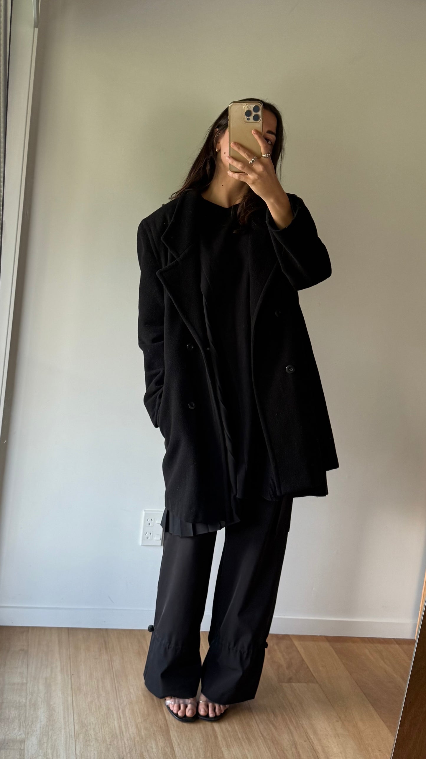 Vintage wool and cashmere blend coat, made in Australia