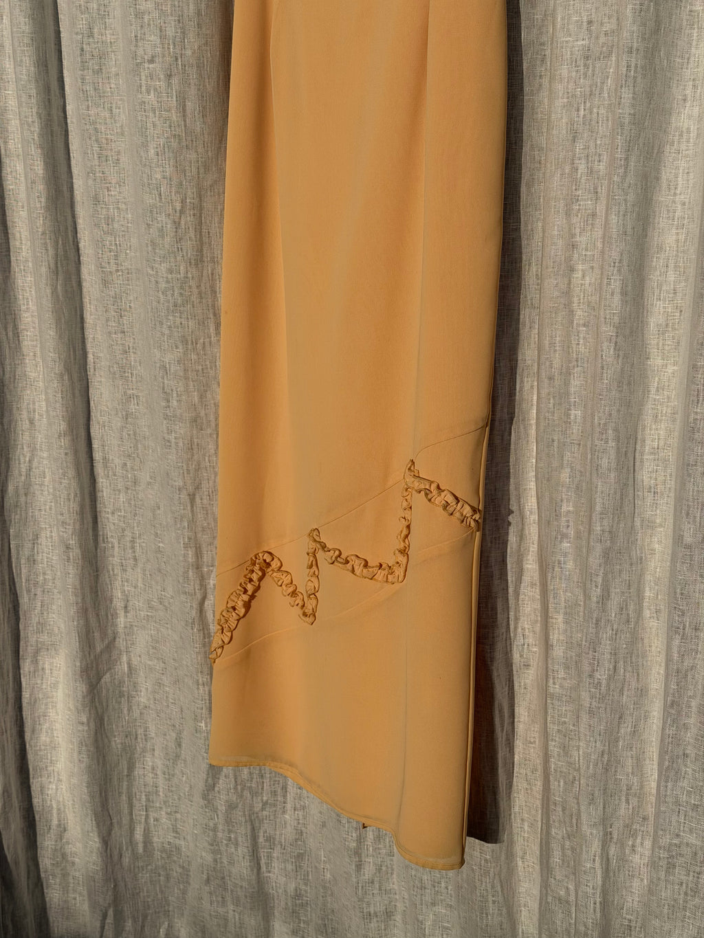 Vintage butter yellow skirt, made in Aotearoa