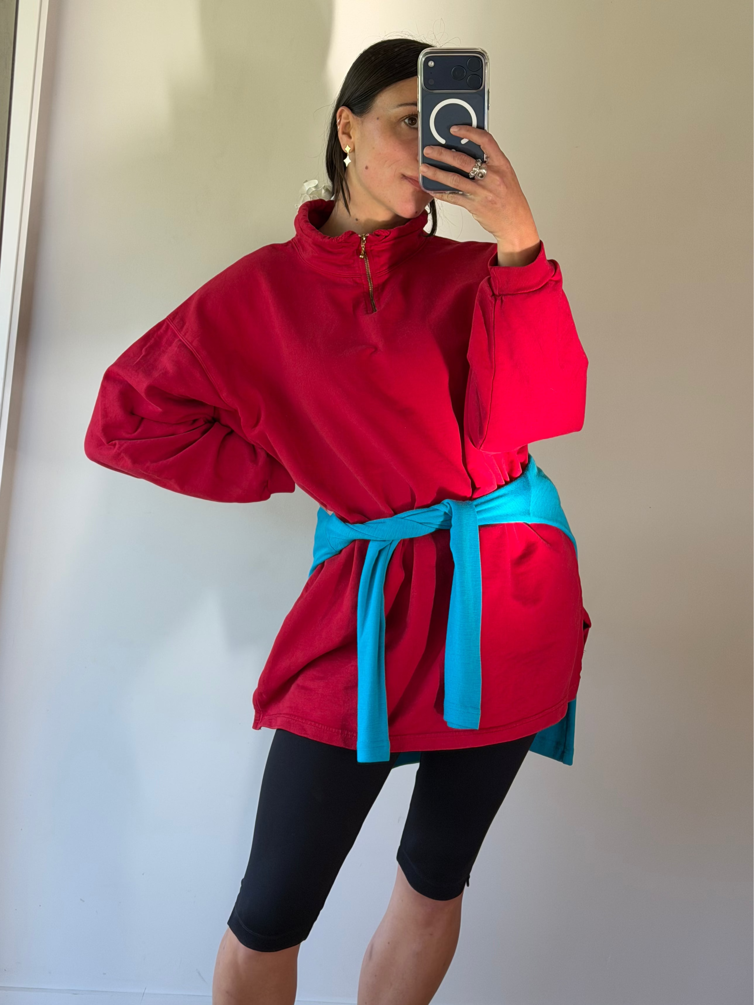 Vintage red cotton sweater by Survival
