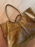 Woven leather bag