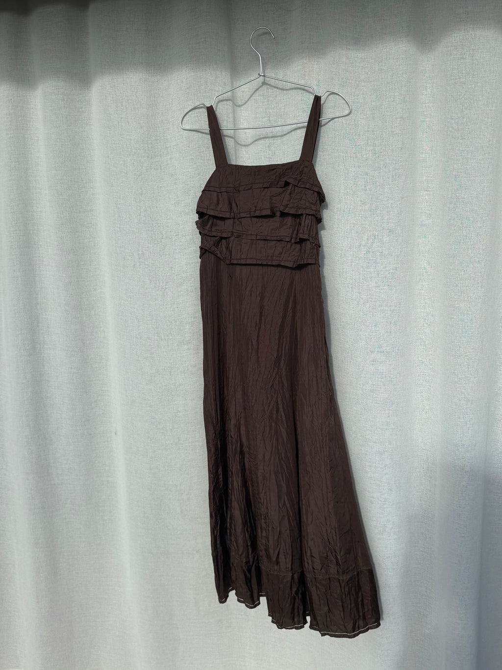 Brown silk dress by Verge