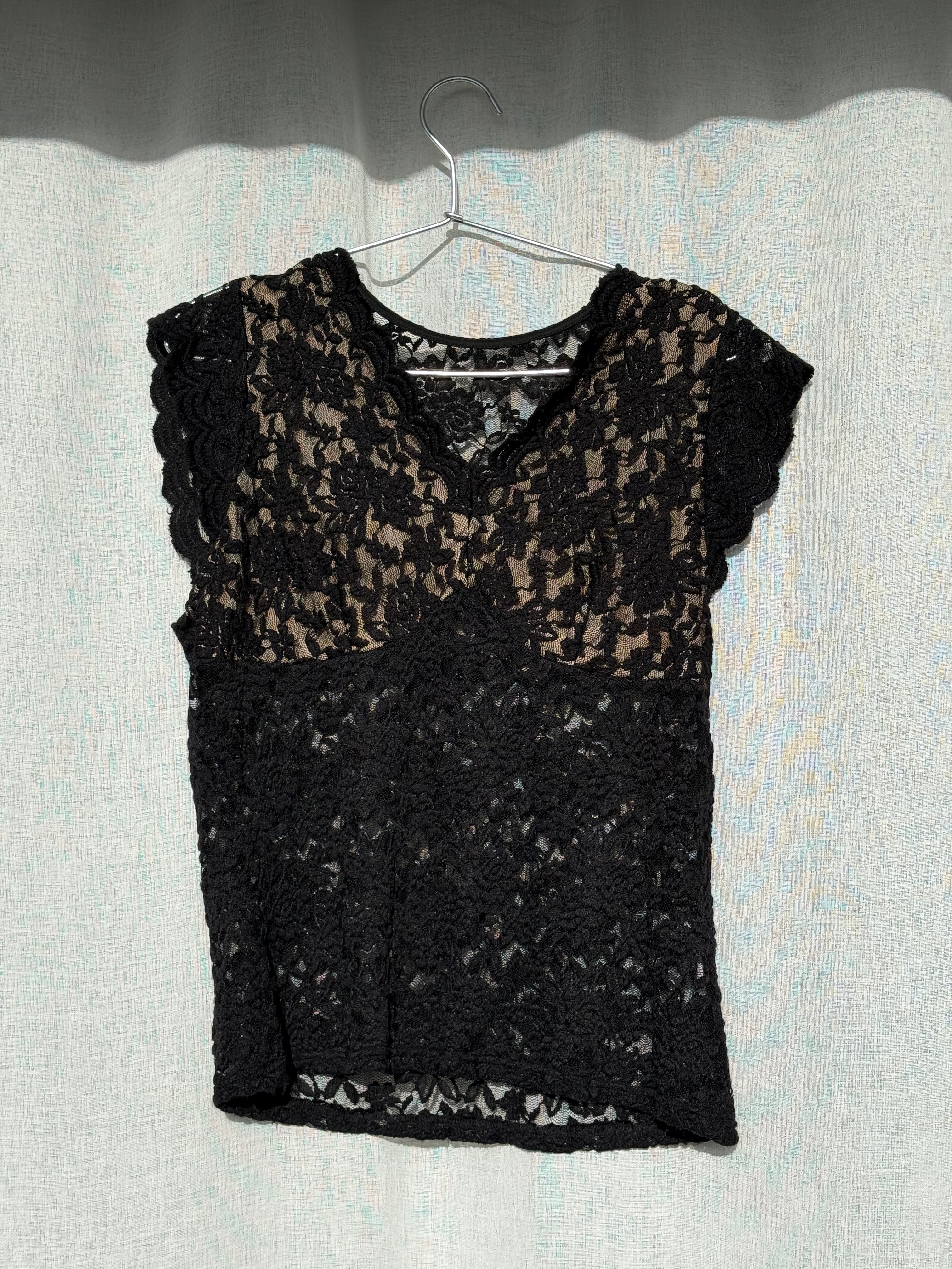 Black lace top