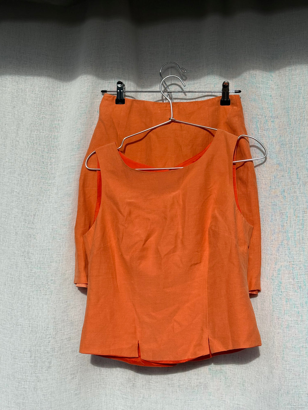 Vintage silk and linen blend set, made in Aotearoa