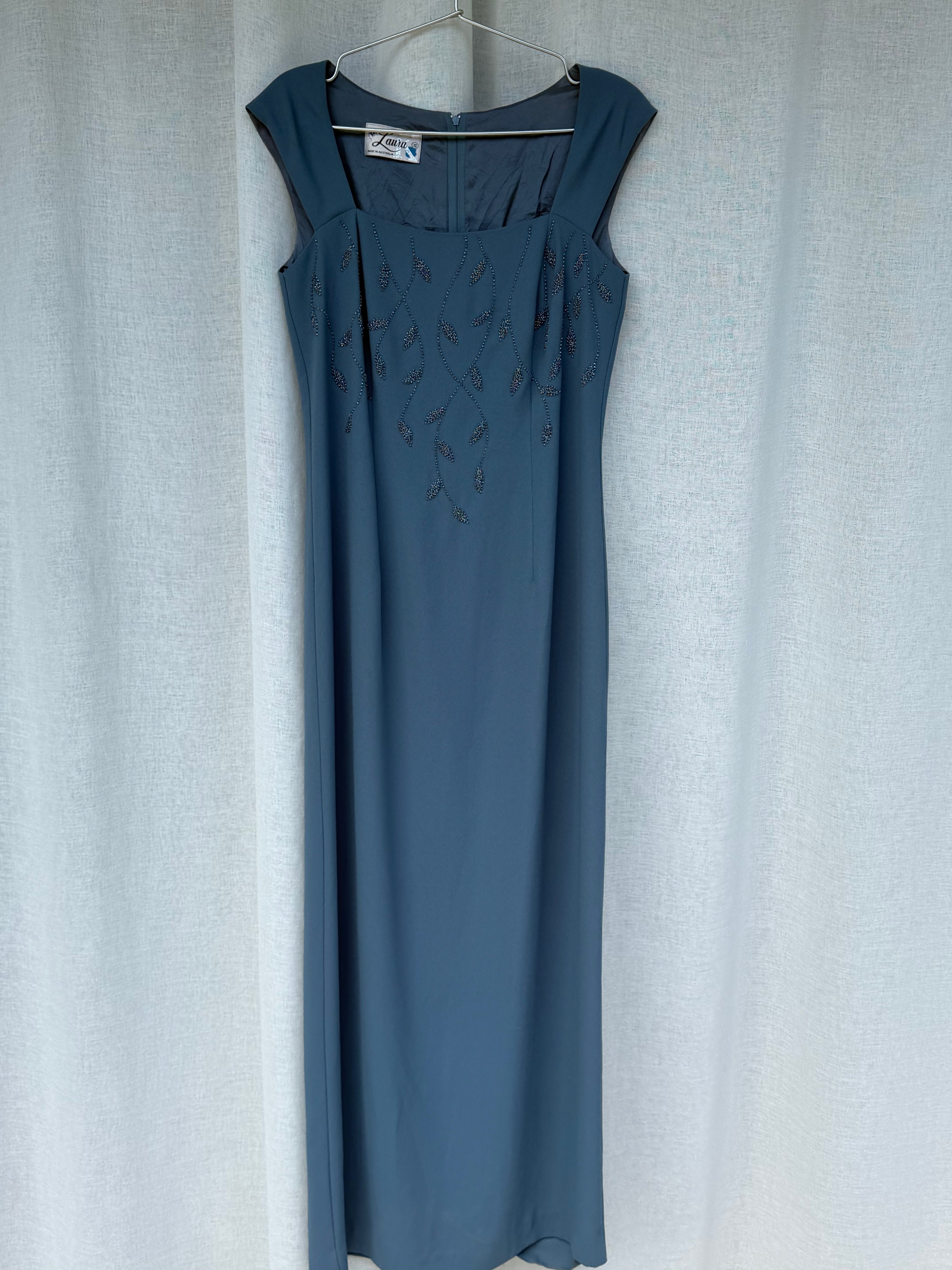 Vintage blue gown, made in Australia