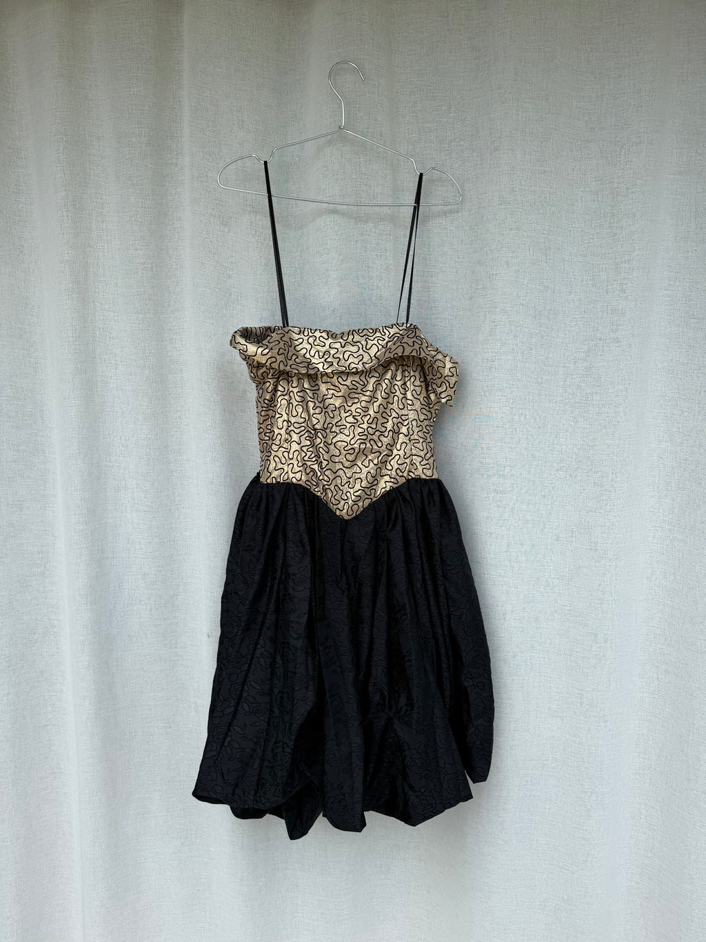 Black and gold party dress