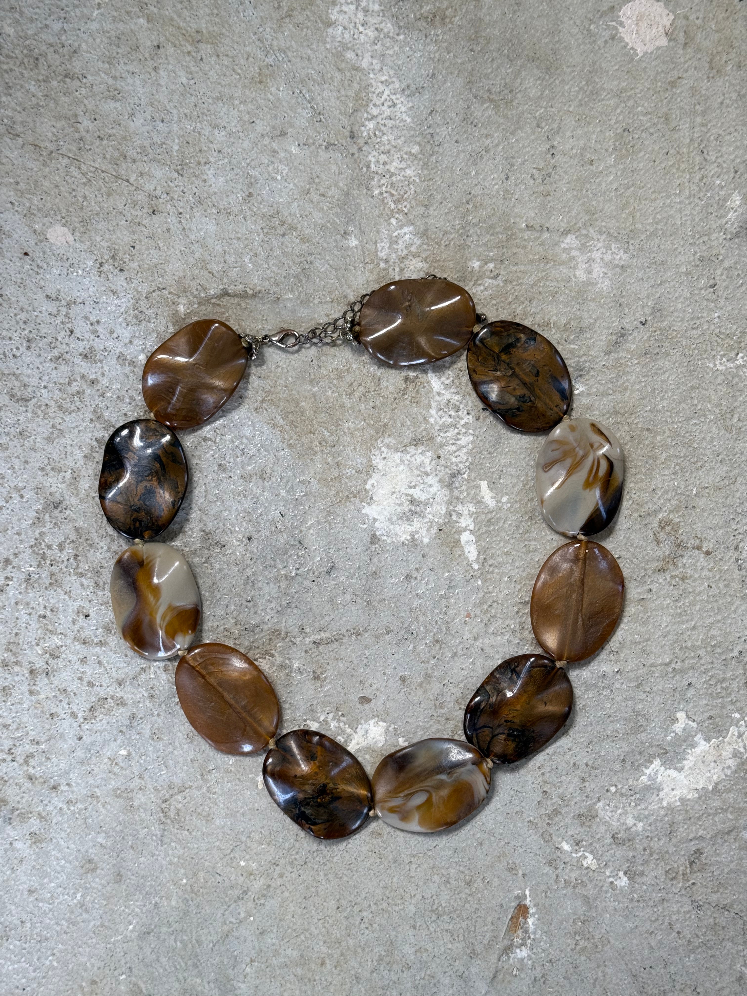 Brown tortoise style necklace