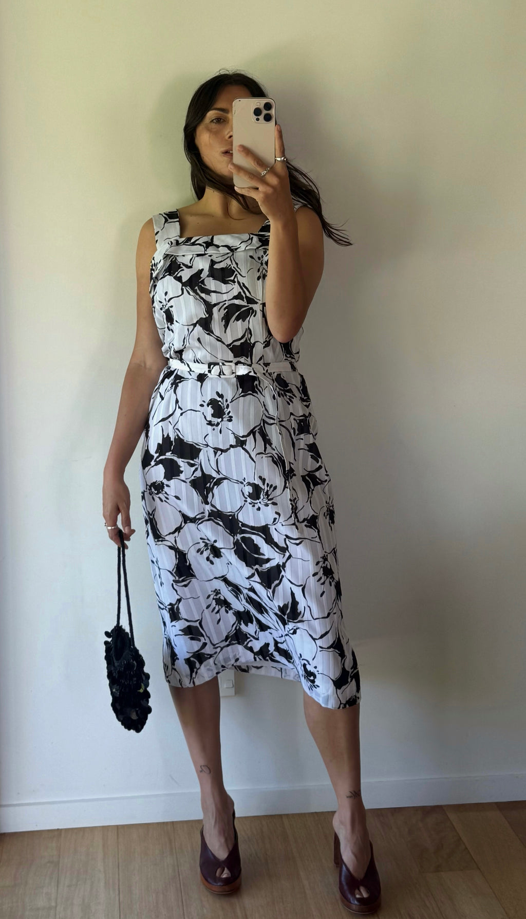 Vintage black and white midi