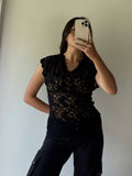 Black lace top