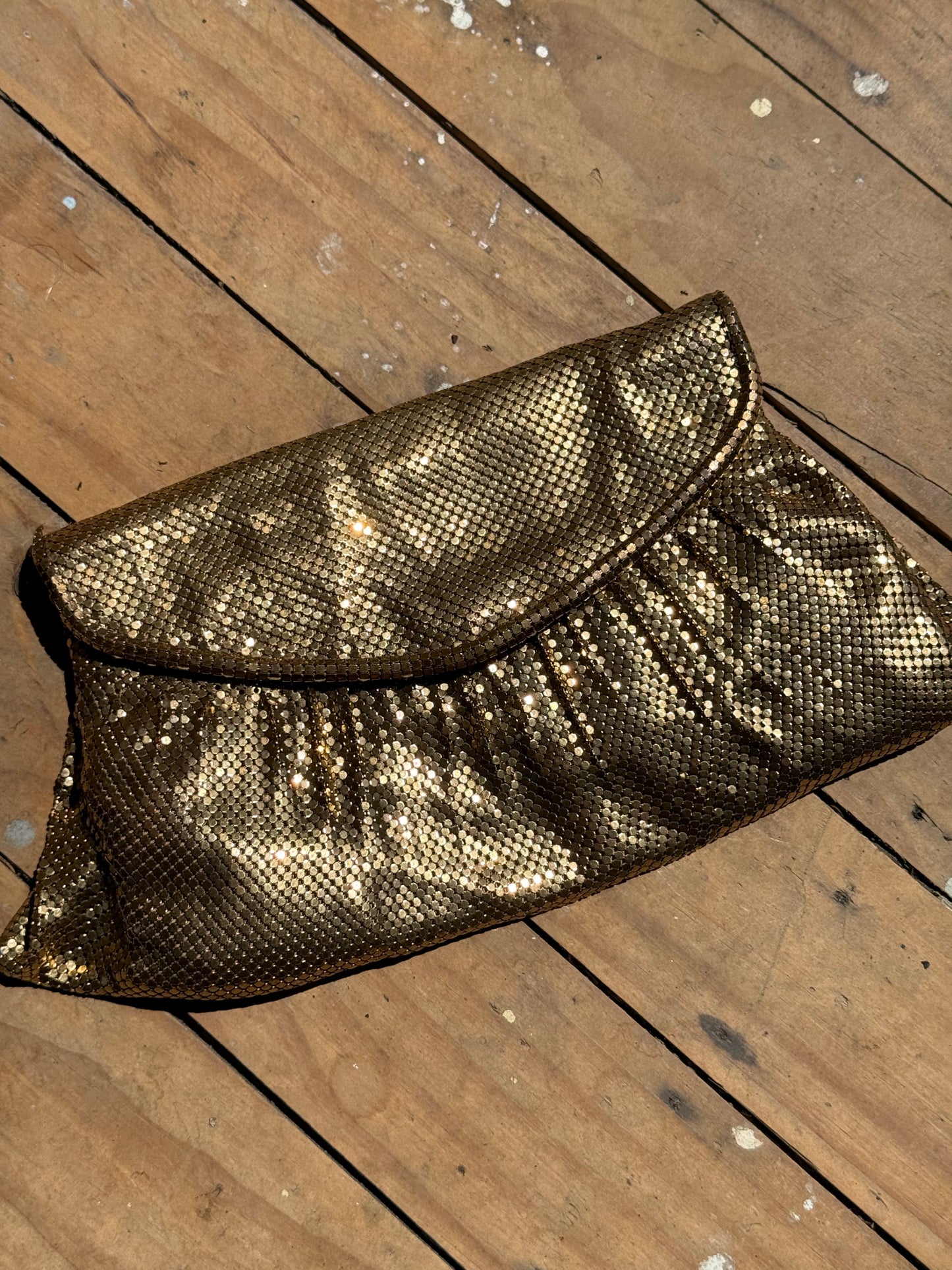 Vintage gold Whiting & Davis purse