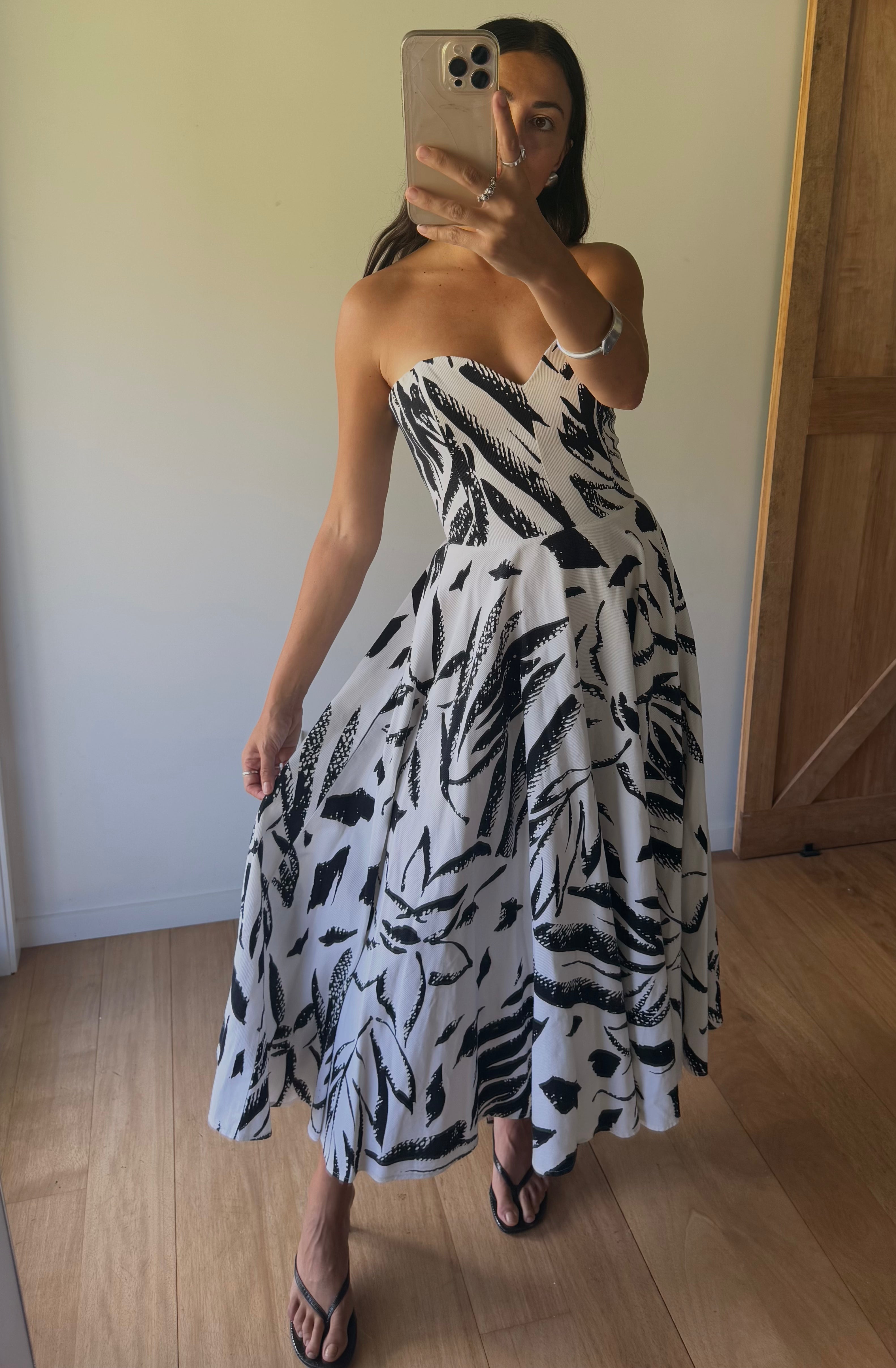 Rare vintage strapless gown, made in Aotearoa