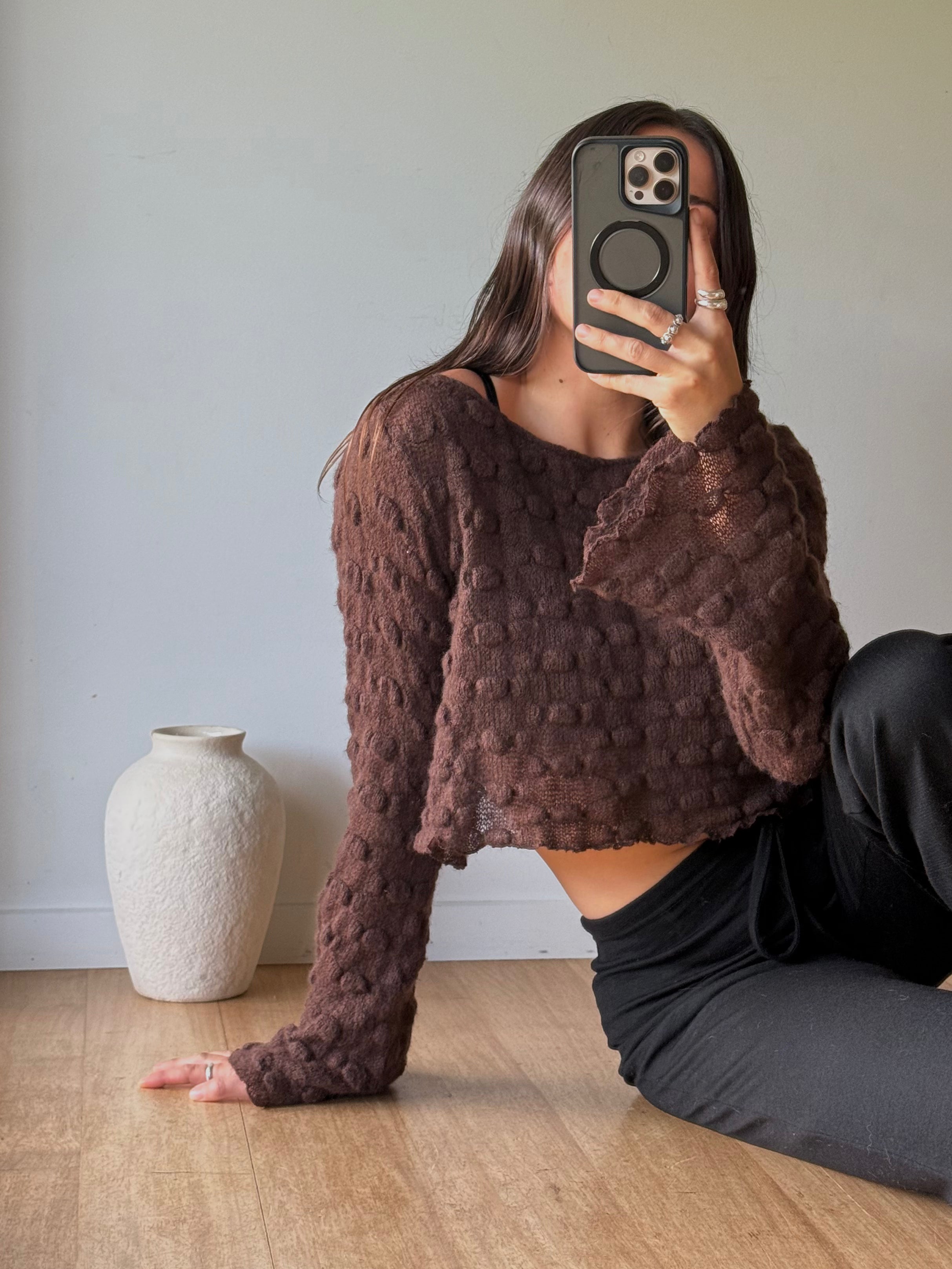 Vintage brown knit sweater