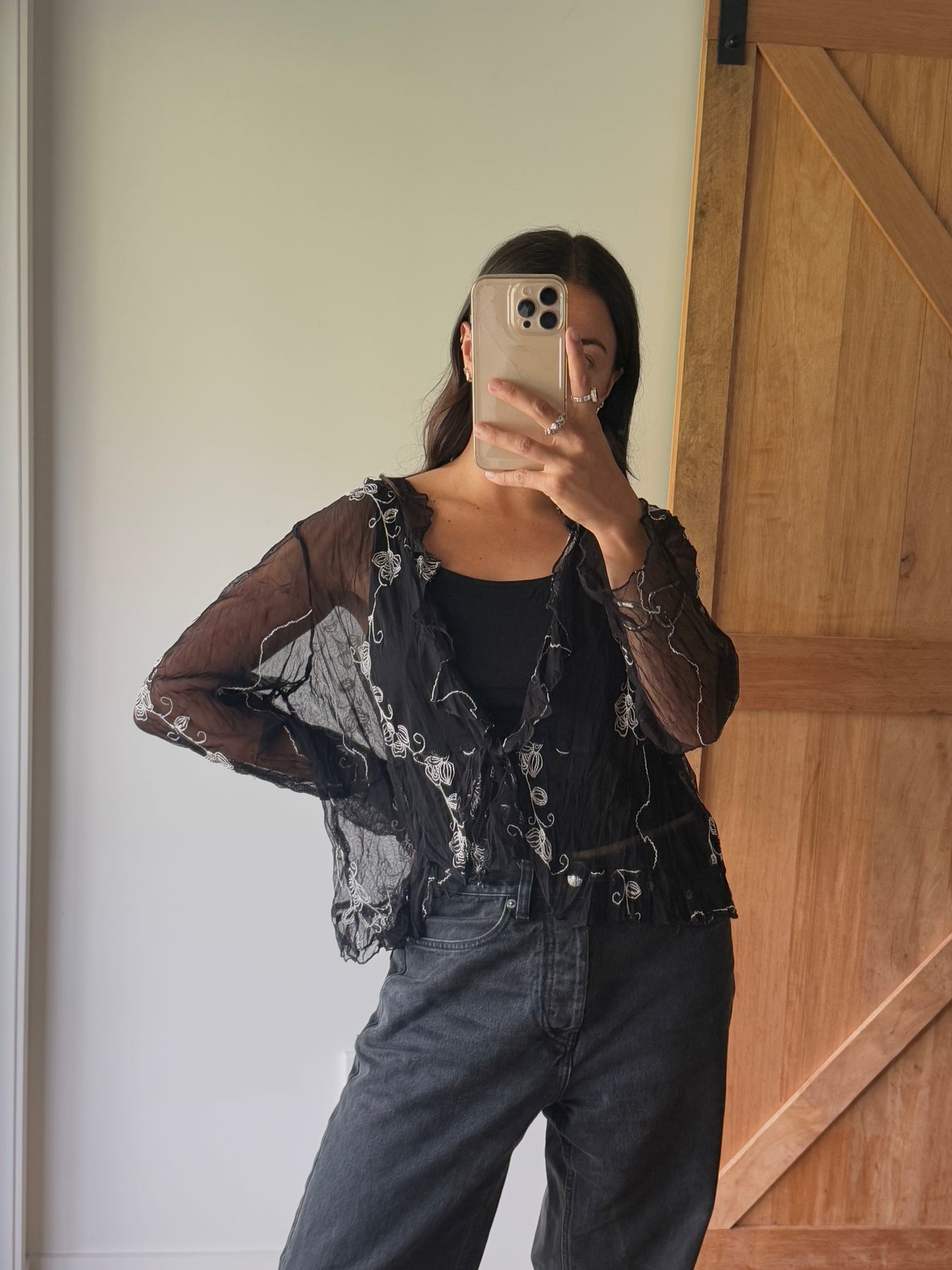 Sheer Grace Hill wrap top