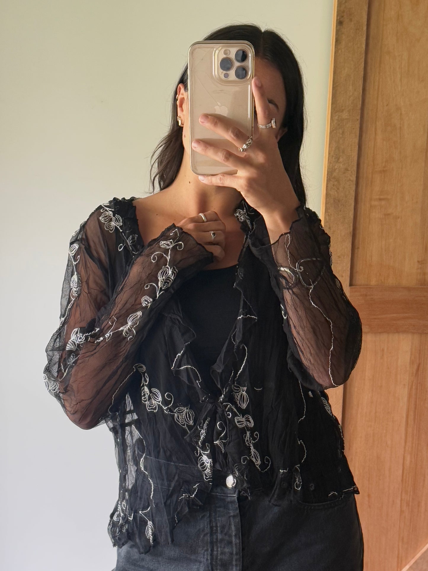 Sheer Grace Hill wrap top