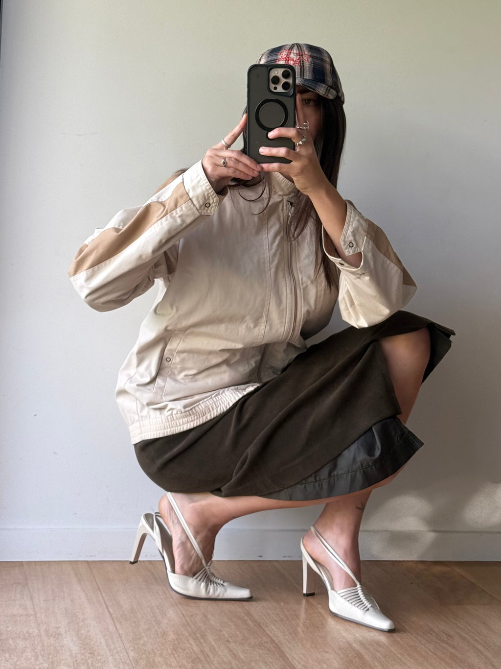 Reversible beige jacket