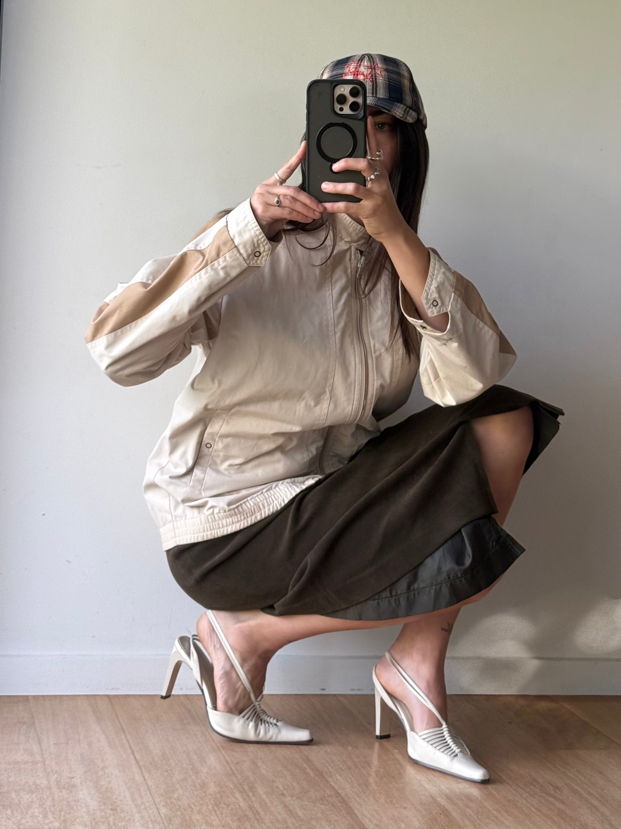 Reversible beige jacket