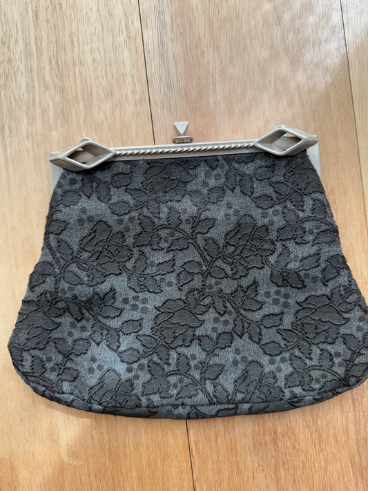Vintage black floral purse