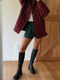 Vintage plaid overshirt with nylon lining