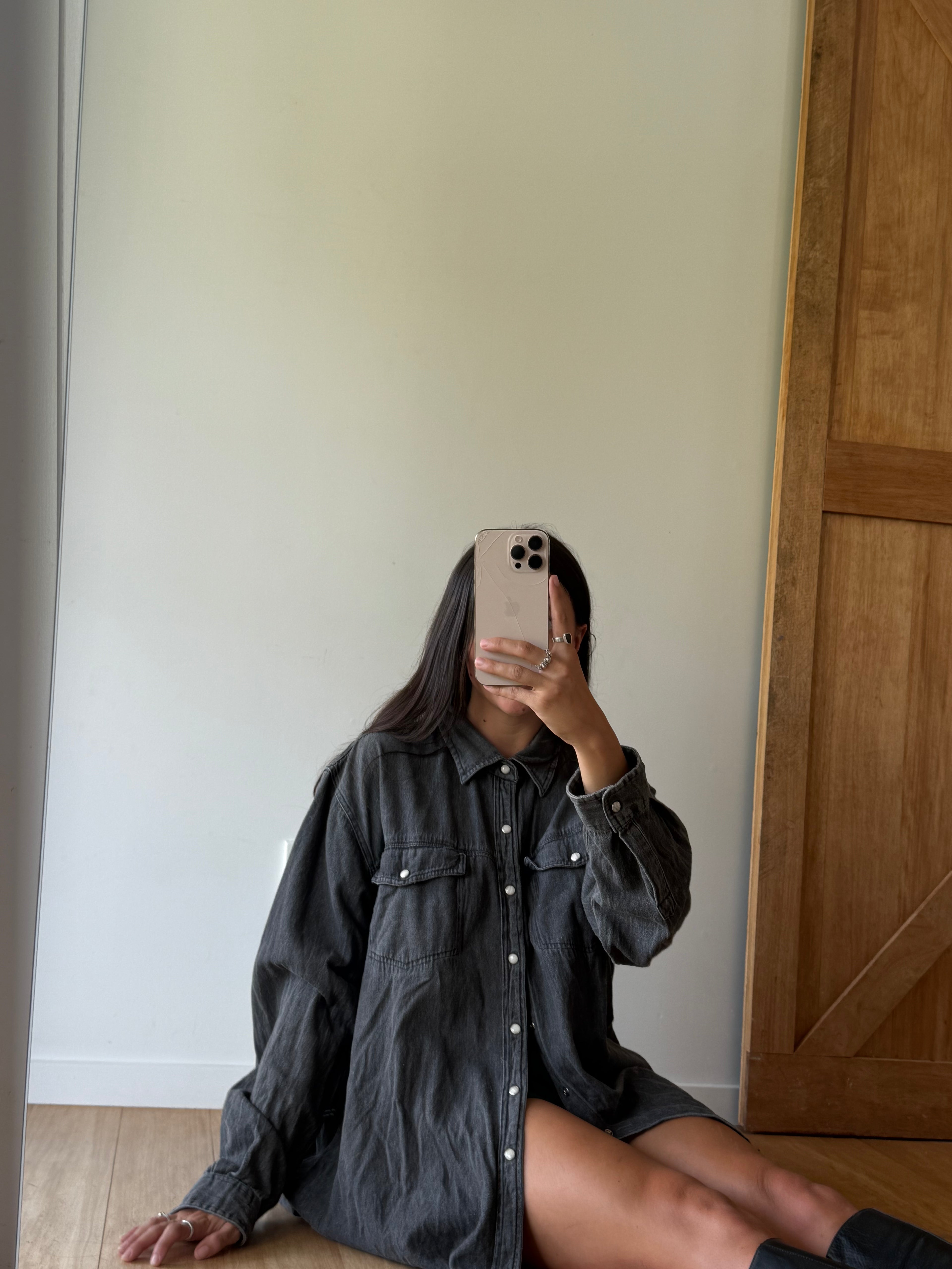 Vintage mens grey overshirt