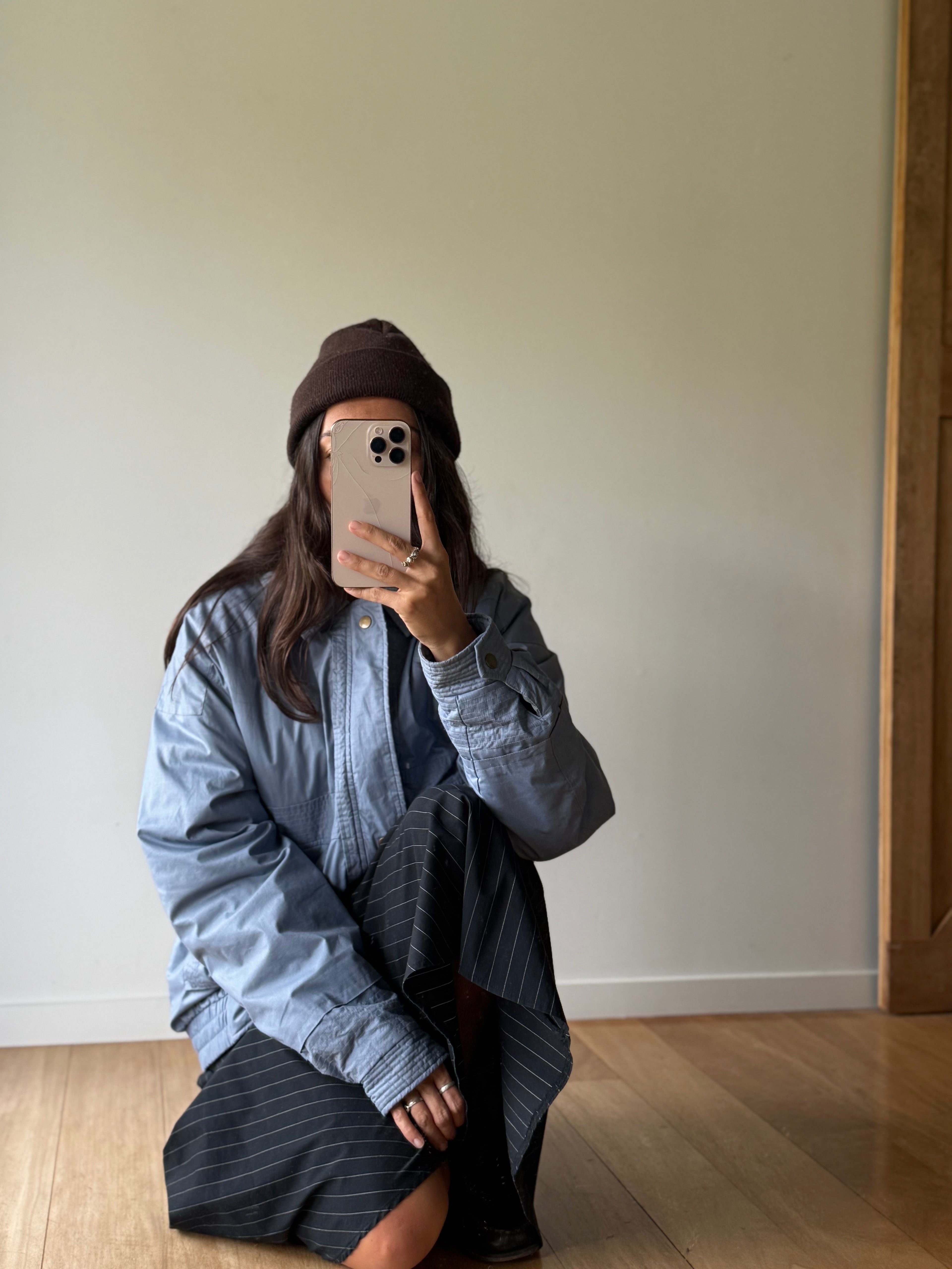 Vintage blue puffer jacket