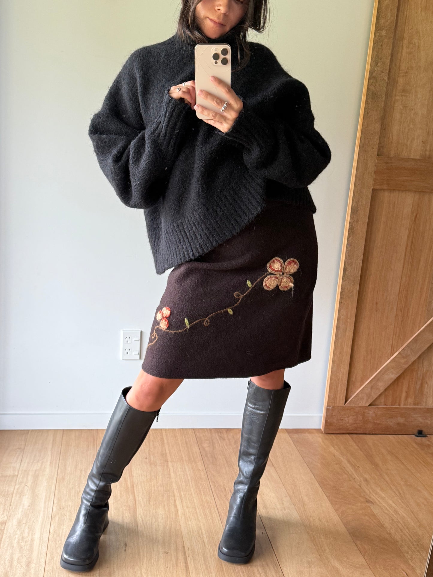 Vintage wool Willi Smith skirt