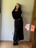 Vintage black skirt, made in Aotearoa