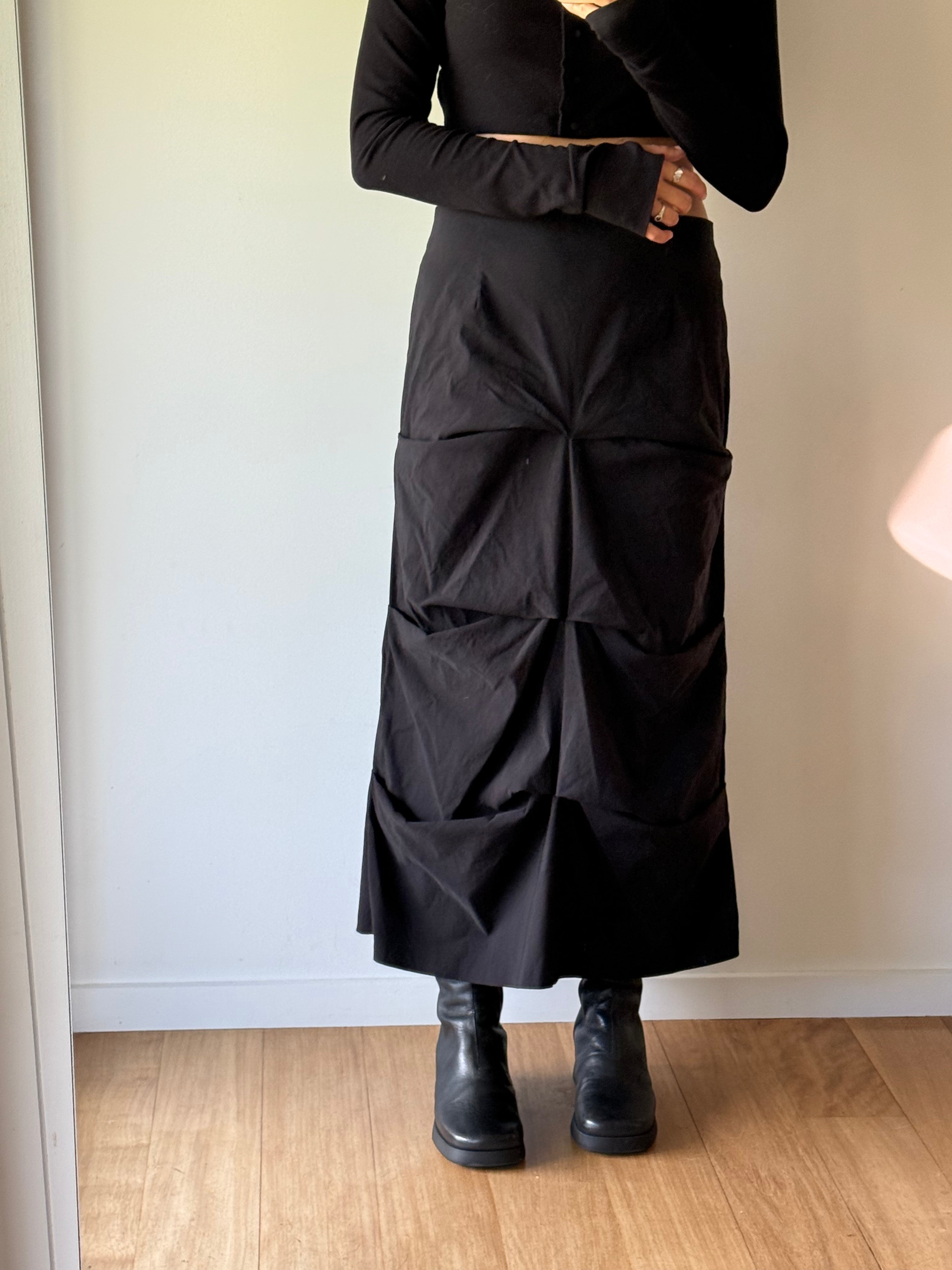 Vintage black skirt, made in Aotearoa