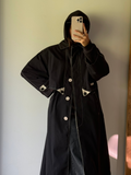 Vintage black trench with cream detailing