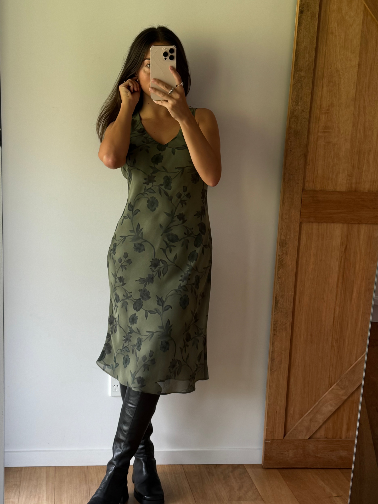 Vintage Staxs midi dress, made in Aotearoa