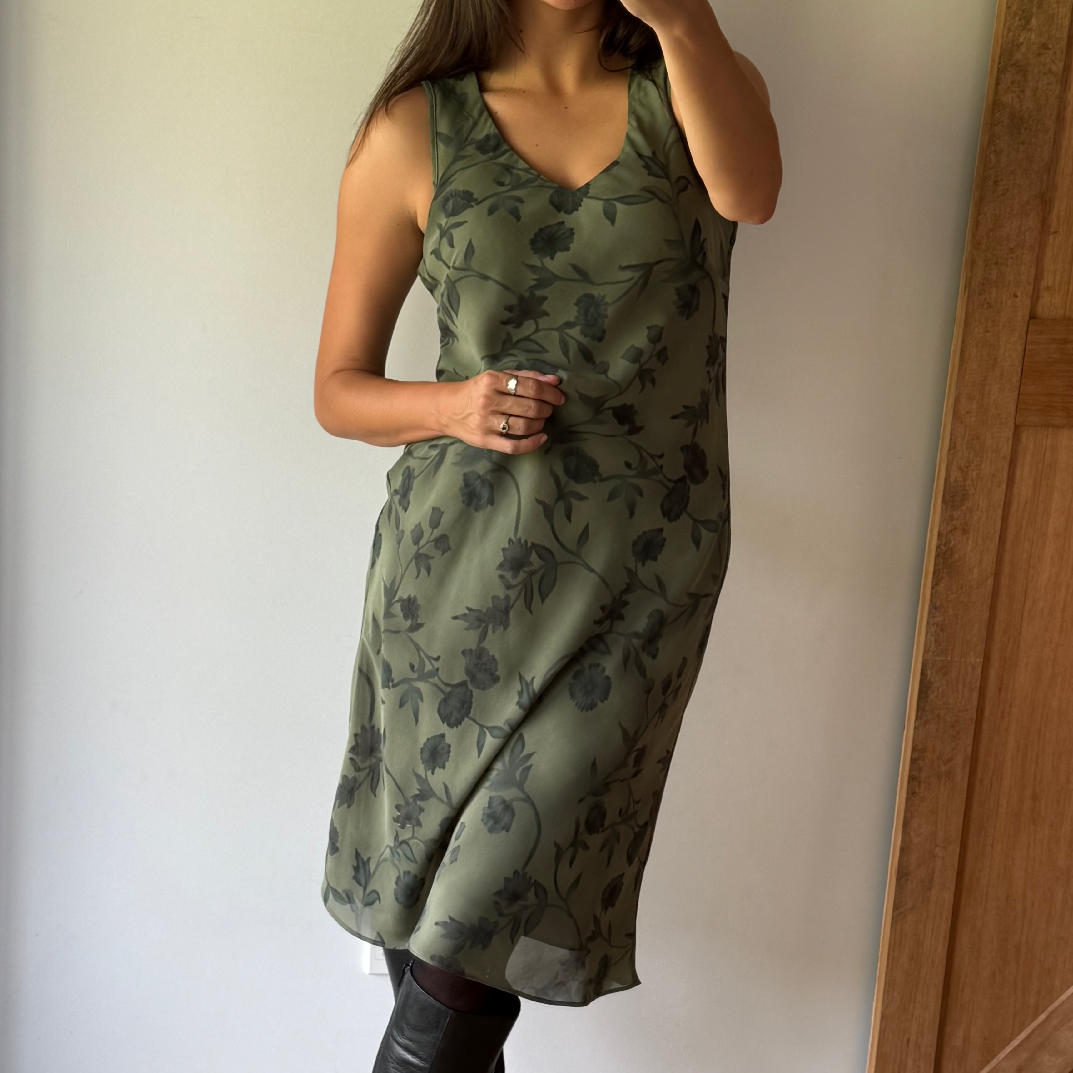 Vintage Staxs midi dress, made in Aotearoa