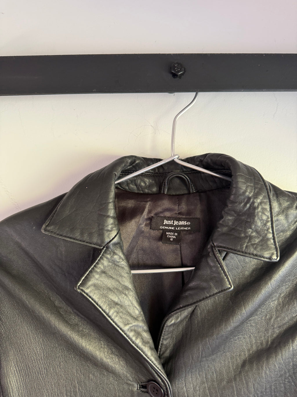 Vintage 90s black leather jacket