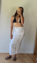 Vintage 90s deadstock linen skirt