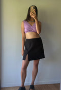 Black mini skirt