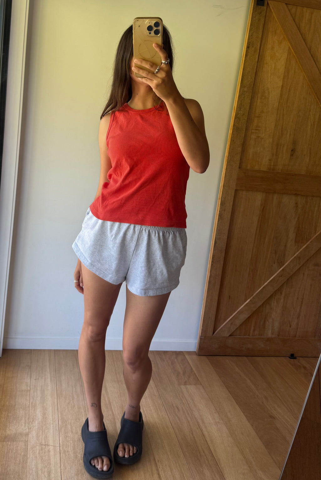 Orange cotton singlet