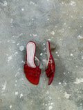 Red mule heel, made in Spain