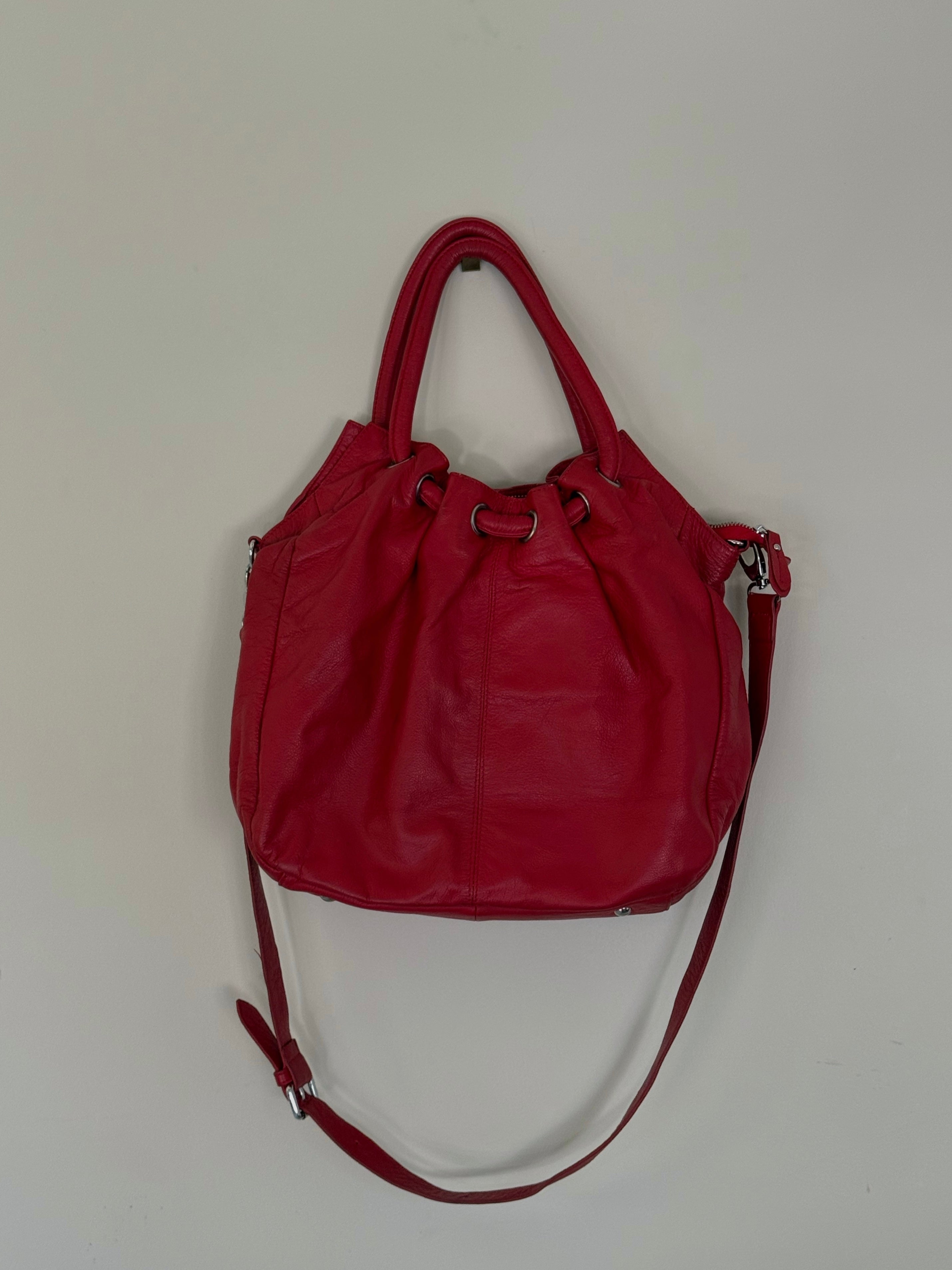 Slouchy red bag by Foley & Agamo