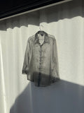 Vintage sheer silver button up