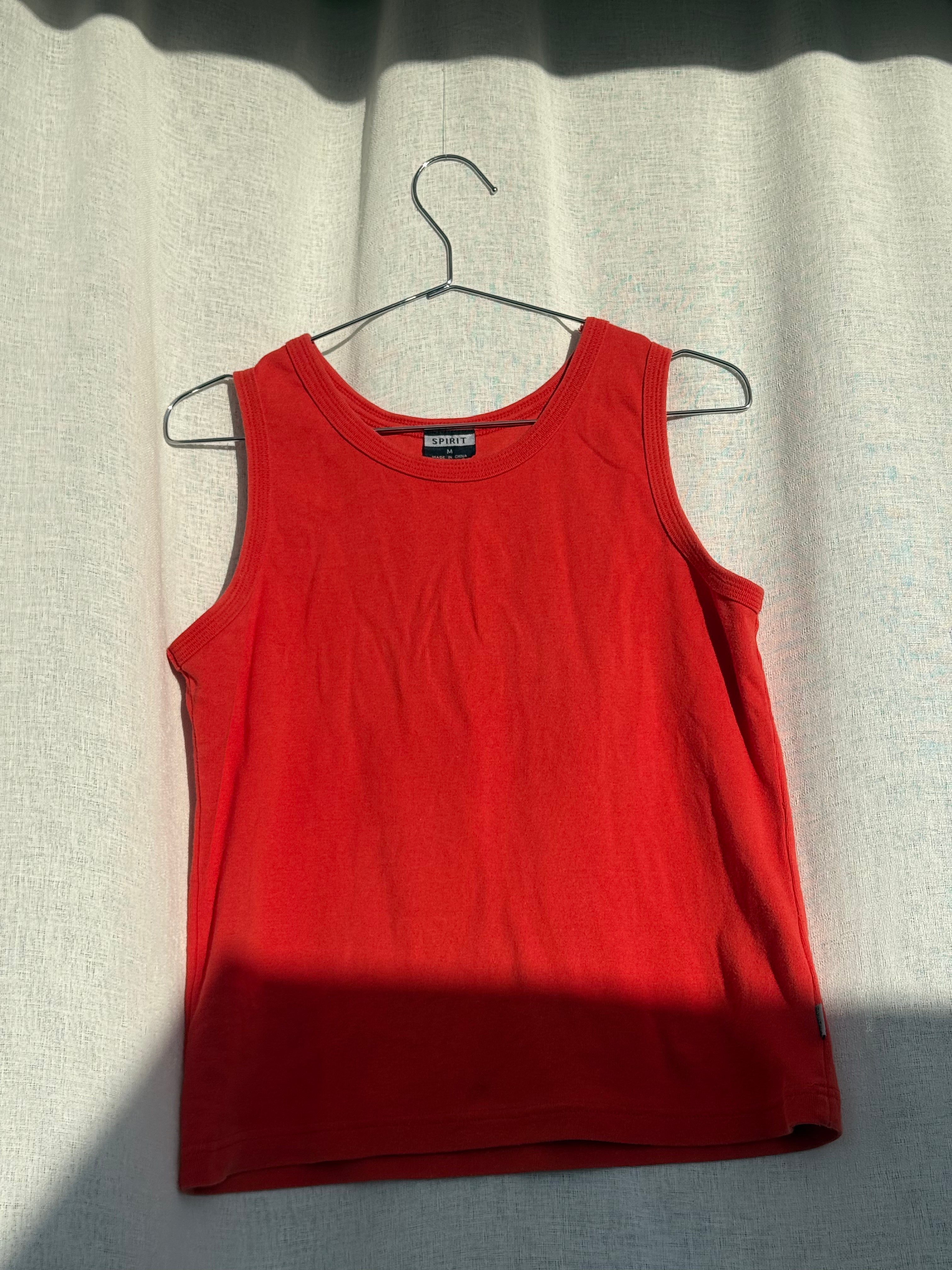Orange cotton singlet