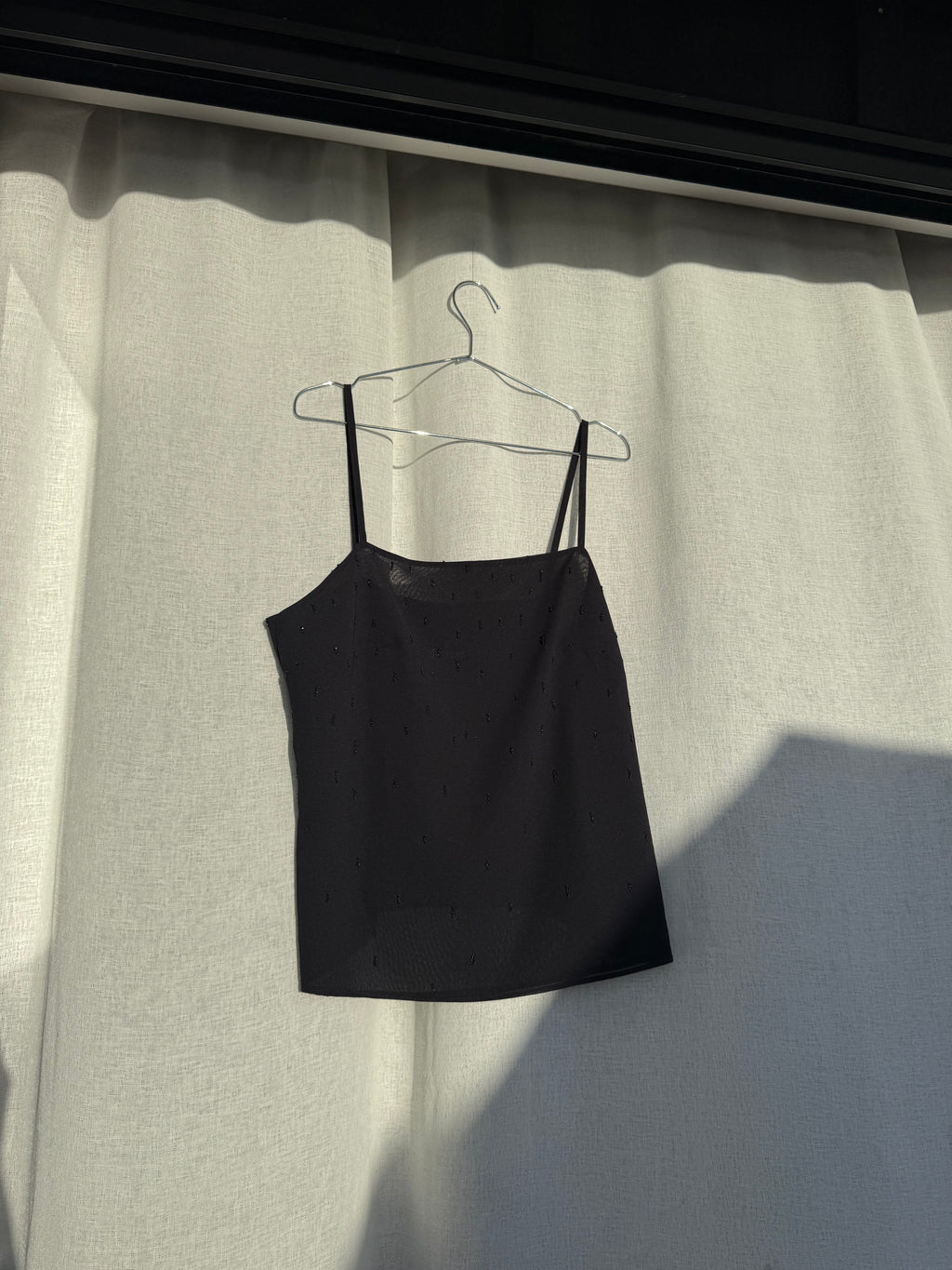Vintage black cami, made in Aotearoa