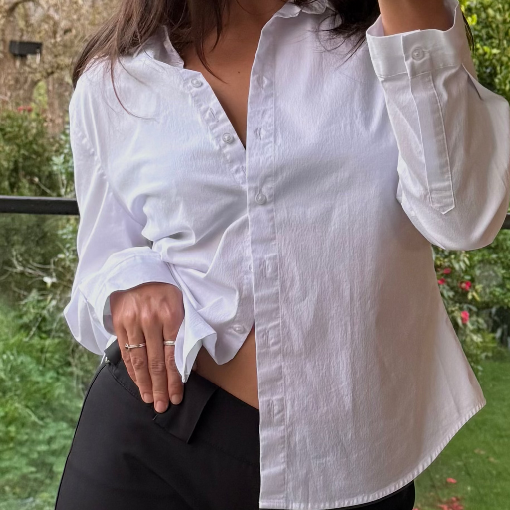 Classic white button up shirt