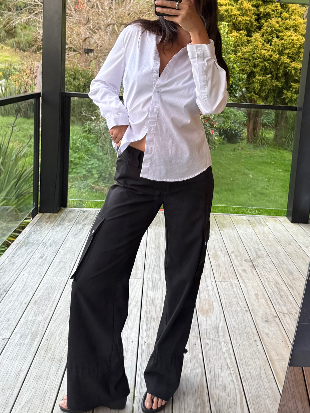 Classic white button up shirt