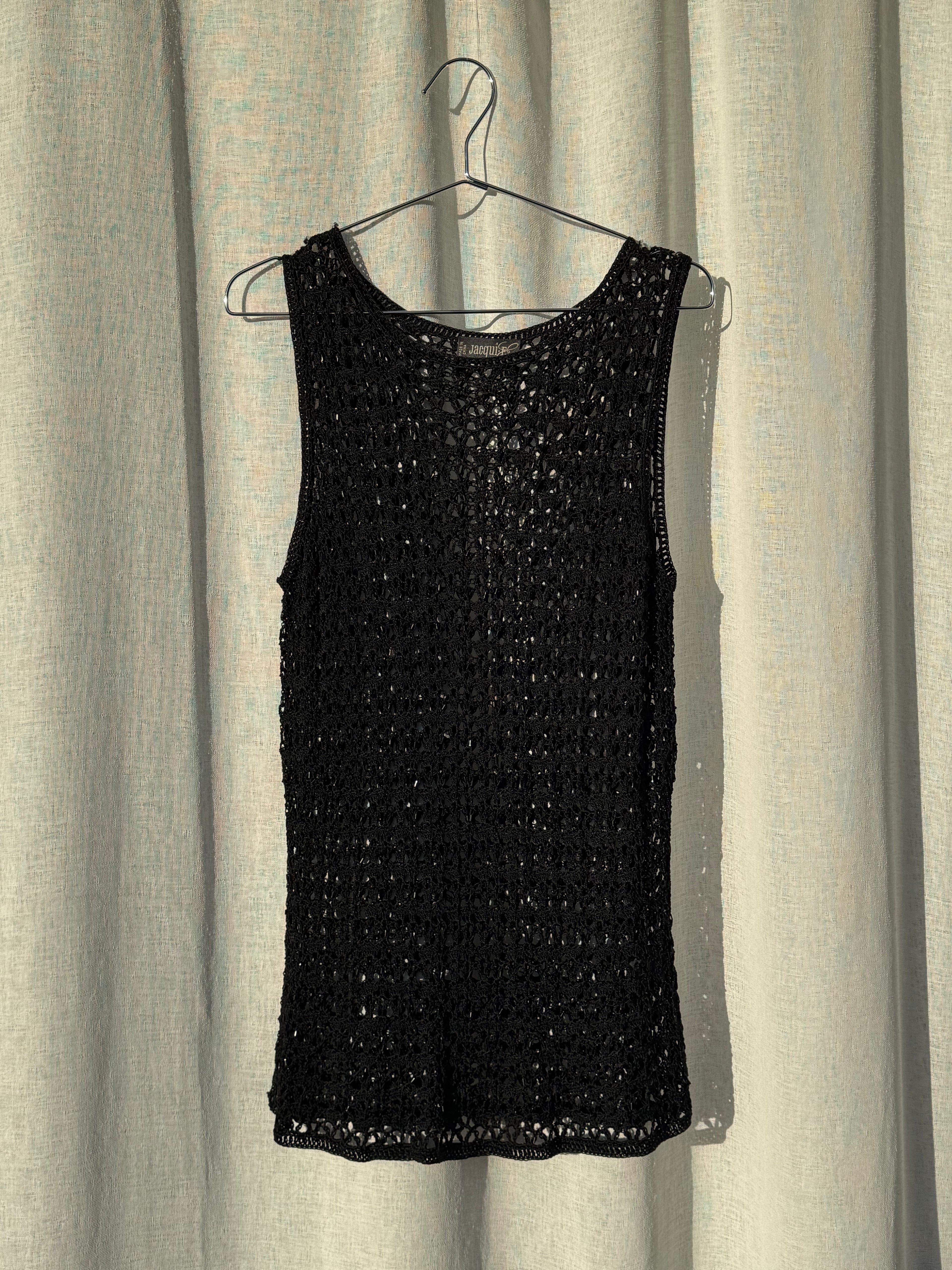 Beaded black singlet top