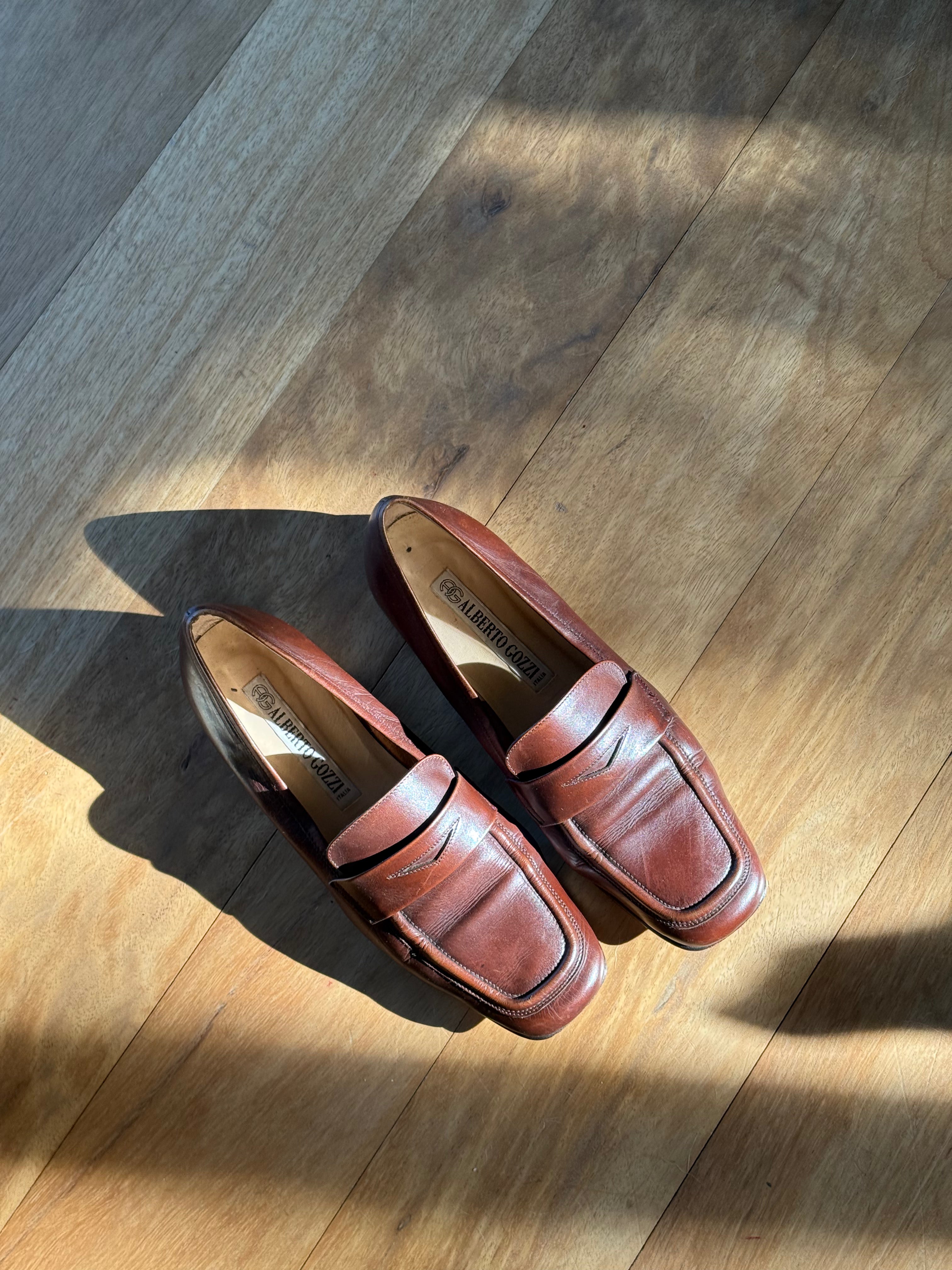 Vintage brown loafers, made in Italy