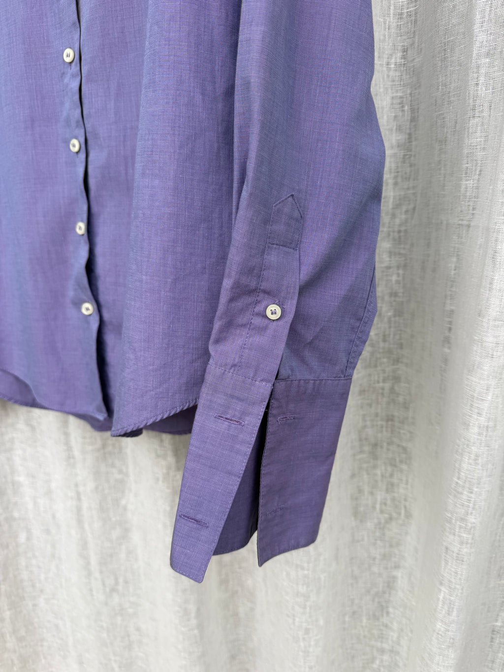 Cotton lilac button up shirt
