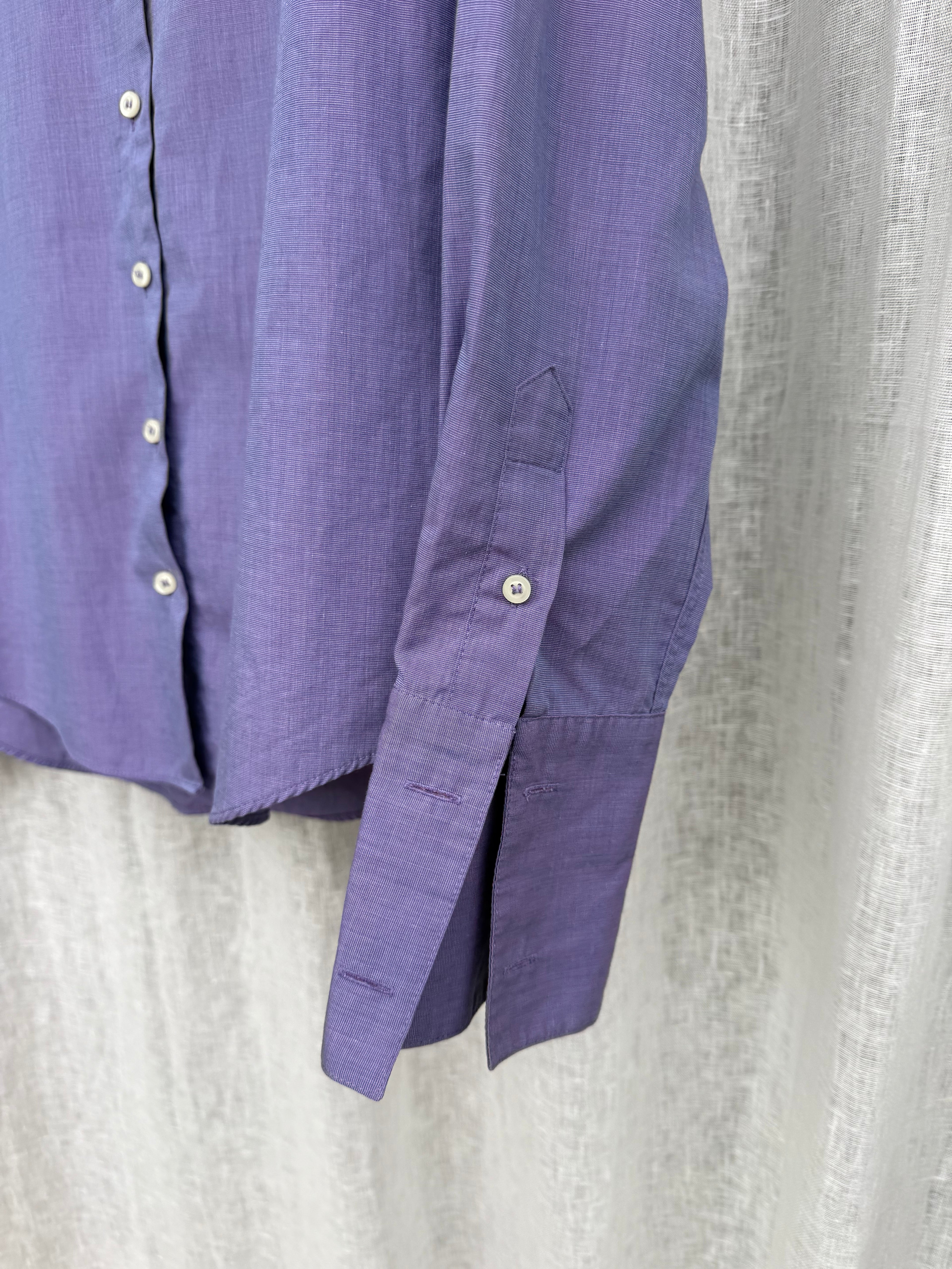 Cotton lilac button up shirt