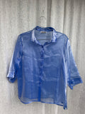 Vintage sheer lilac button up top