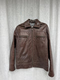 Brown leather jacket