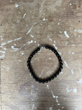 Glossy black beaded necklace